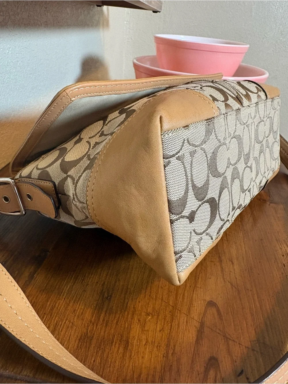 Coach Hamptons Signature Turnlock Shoulder Flap Bag 2008